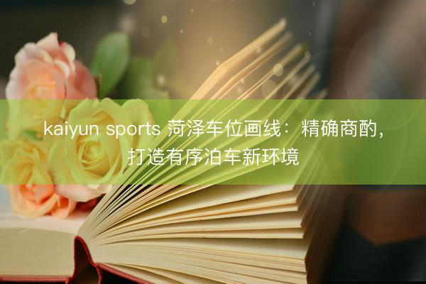 kaiyun sports 菏泽车位画线：精确商酌，打造有序泊车新环境