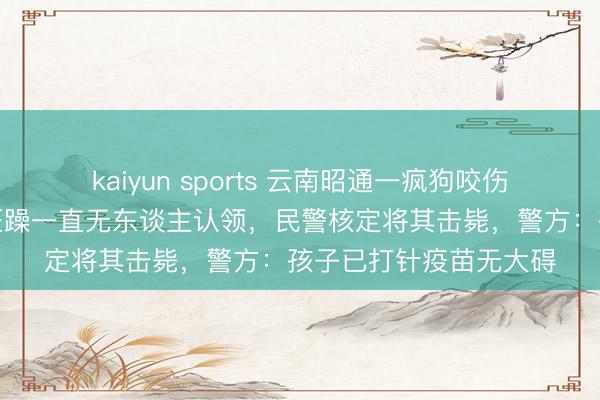 kaiyun sports 云南昭通一疯狗咬伤男童,目光悍戾秉性狂躁一直无东谈主认领,民警核定将其击毙,警方:孩子已打针疫苗无大碍