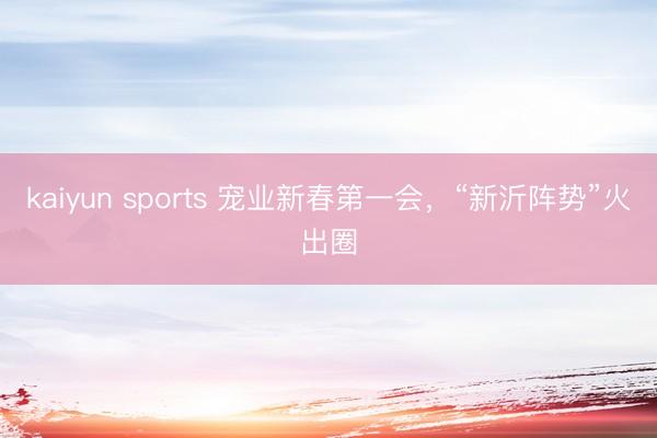 kaiyun sports 宠业新春第一会，“新沂阵势”火出圈