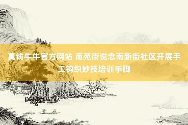 真钱牛牛官方网站 南苑街说念南新街社区开展手工钩织妙技培训手脚