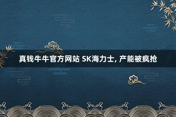 真钱牛牛官方网站 SK海力士, 产能被疯抢