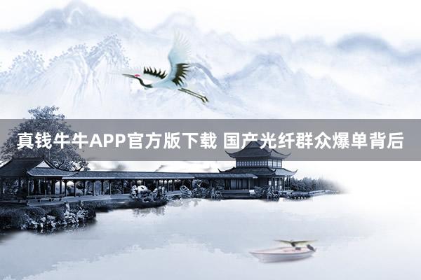 真钱牛牛APP官方版下载 国产光纤群众爆单背后
