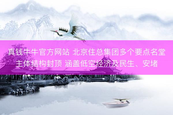 真钱牛牛官方网站 北京住总集团多个要点名堂主体结构封顶 涵盖低空经济及民生、安堵