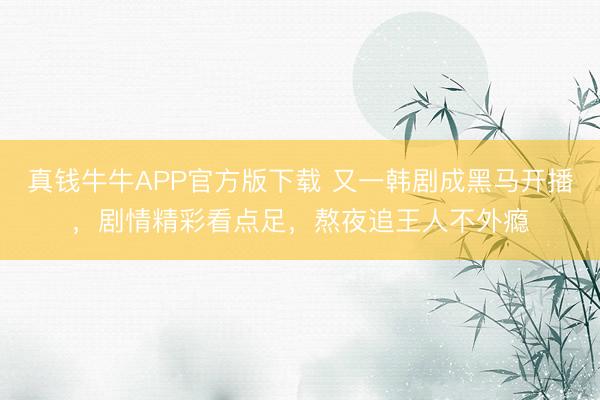真钱牛牛APP官方版下载 又一韩剧成黑马开播,剧情精彩看点足,熬夜追王人不外瘾
